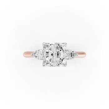 Rose and White GoldRings - view 2