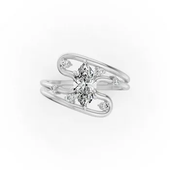 White GoldRings - view 1